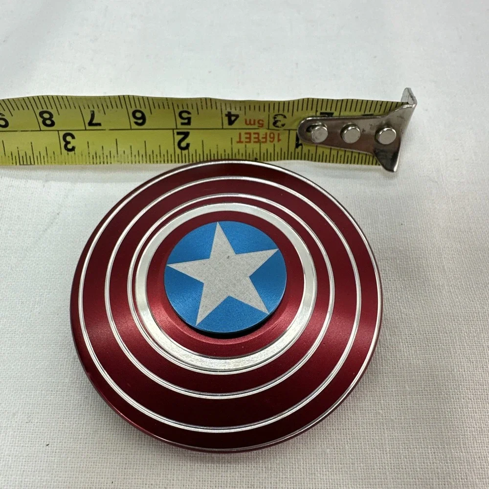 Captain America Fidget Spinner Metal Shield Star Red Blue Marvel